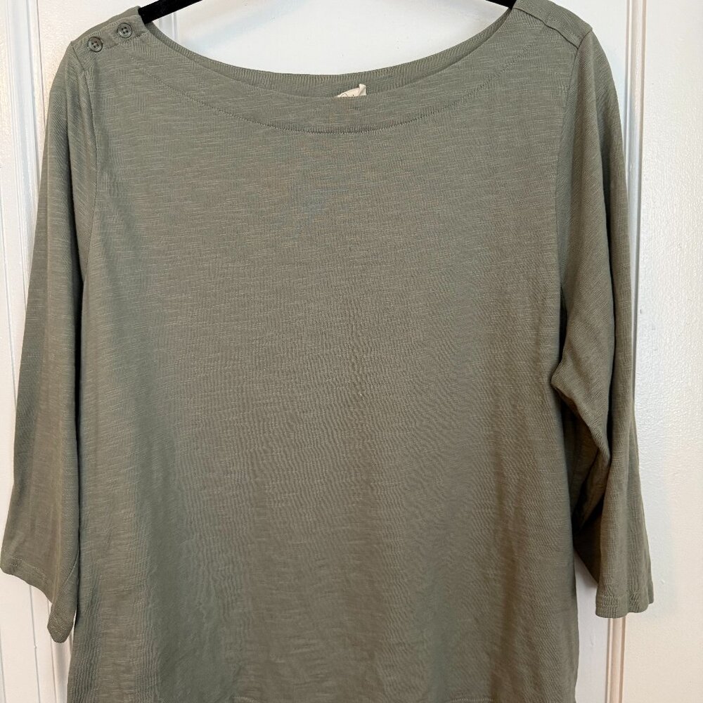 COPY - Pact Women's Green 3/4 Sleeve Blouse